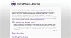 Desktop Screenshot of internetnamesforbusiness.com